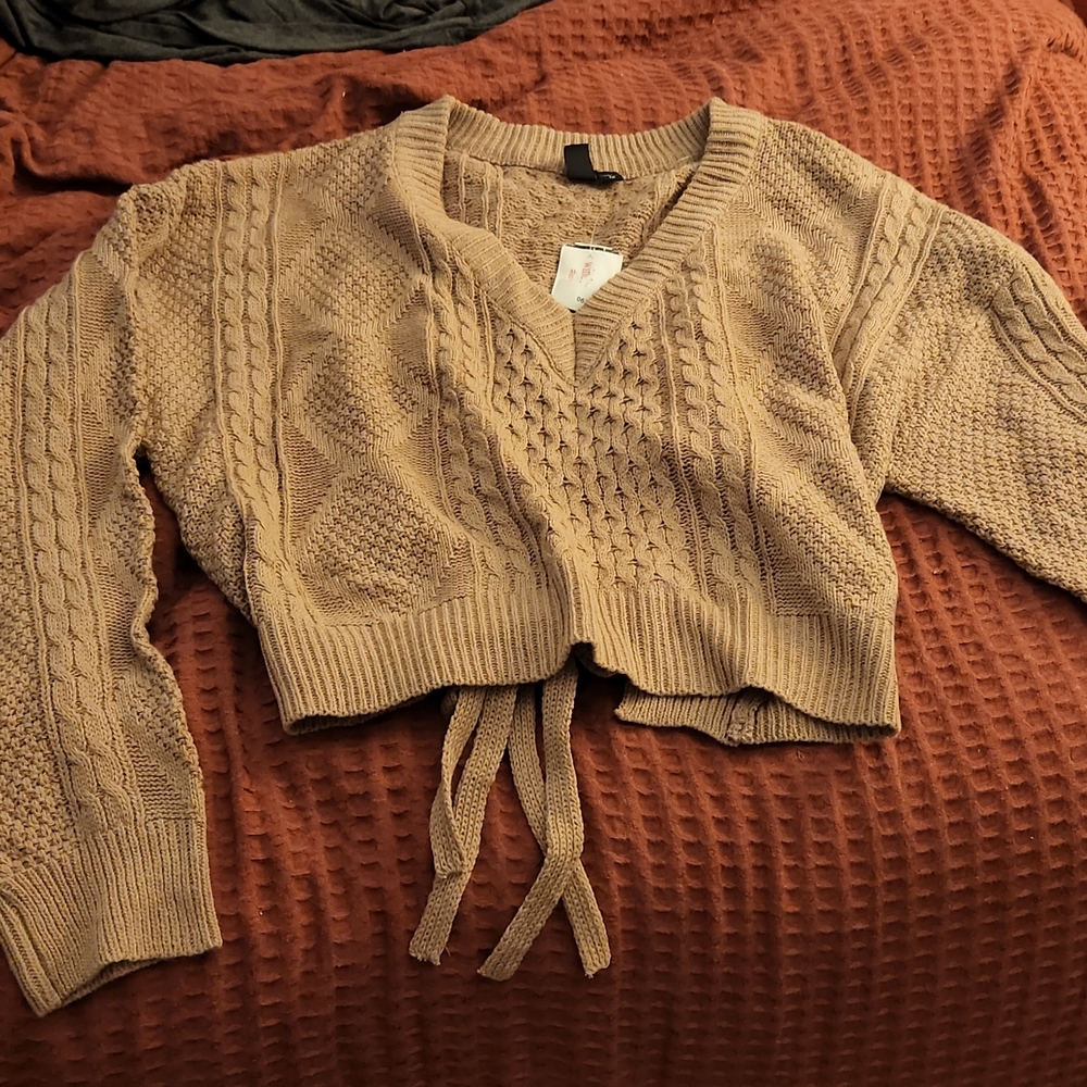 Rose Gold Sweater with ties in back